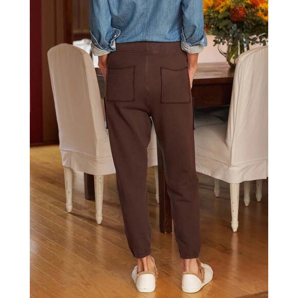 SOLD Frank & Eileen S Eamon Jogger Sweatpant Triple Fleece Irish Chocolate - Picture 3 of 10